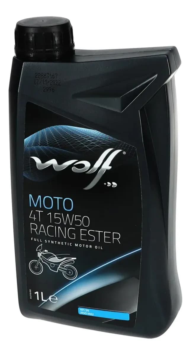 ACEITE MOTO 4T 15W50 RACING 1L SINTETICO WOLF